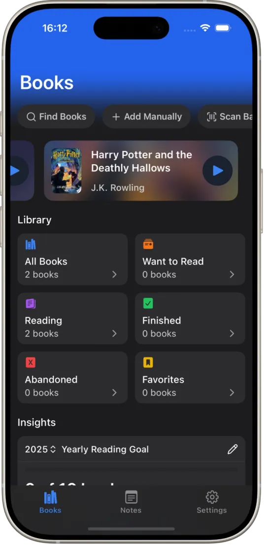 Bookrise app: Organize your library