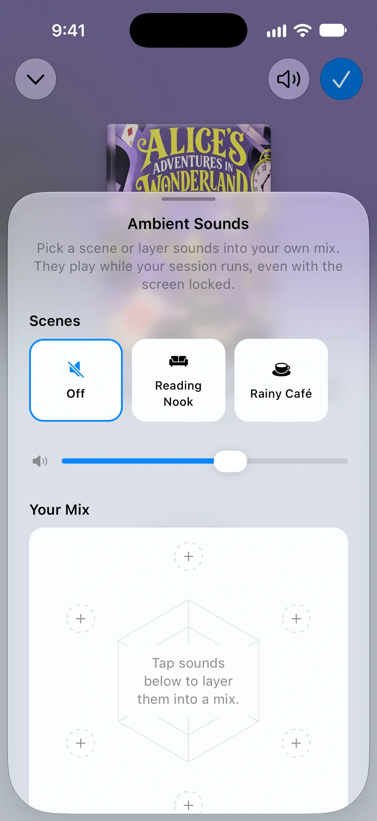 Reading session states: Ambient sounds · Not downloaded